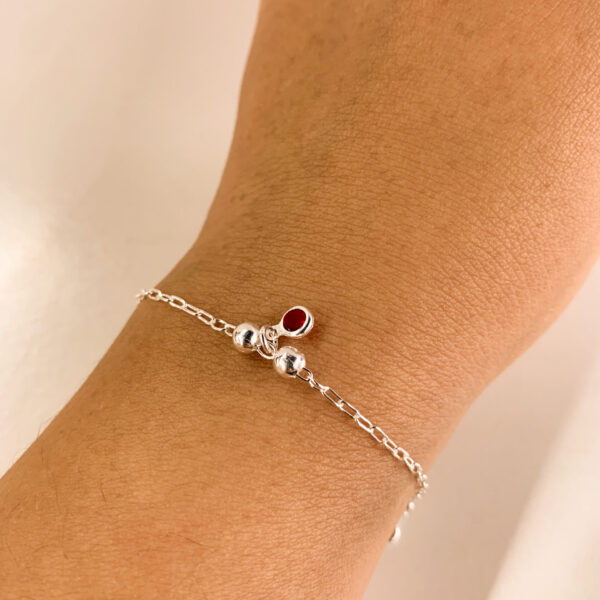 Pulseira Infantil Ponto de Luz Vermelho